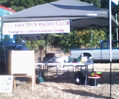 The Salt Spring Island Amateur Radio Club booth at the 2012 Salt Spring Fall Fair
